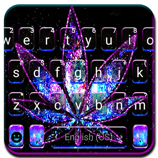 Тема для клавиатуры Shiny Galaxy Weed
