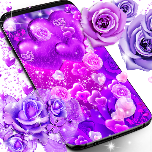 Purple Rose Love Live Wallpaper