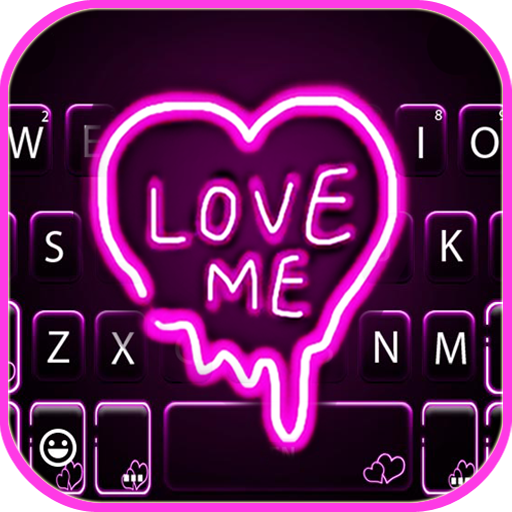 Тема для клавиатуры Neon Love Me