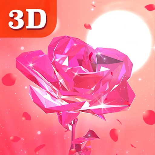 3D Pink Rose Live Wallpaper