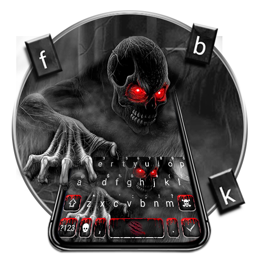 Тема для клавиатуры Zombie Monster Skull